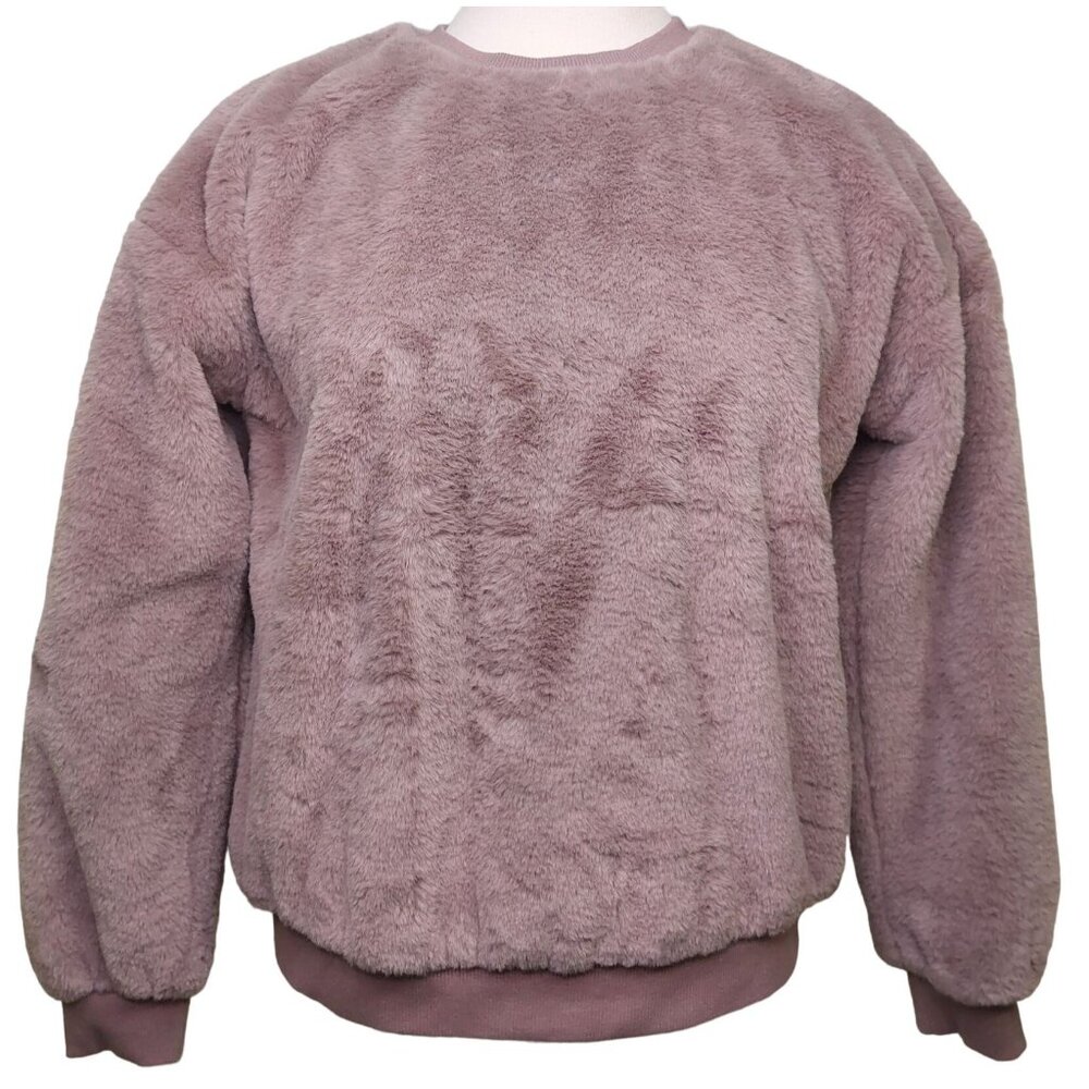 Philosophy Republic Women's Faux Fur Pullover Top Tan Size Small Lined~Soft~Cozy